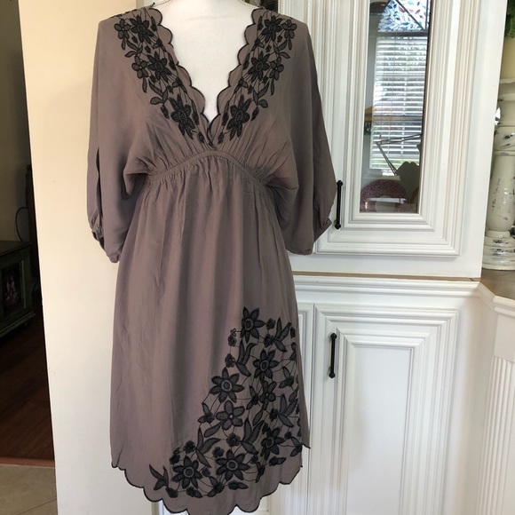 lucca Other - Lucca Embroidered Swimsuit Tunic Dress   D144